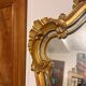 Antique Large Gilded Mirror in Wood Louis XVI Style with Quiver Pediment