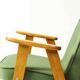 Fauteuil Vintage 366 de J. Chierowski Fauteuil Bois Clair Herbe Verte Scandinave