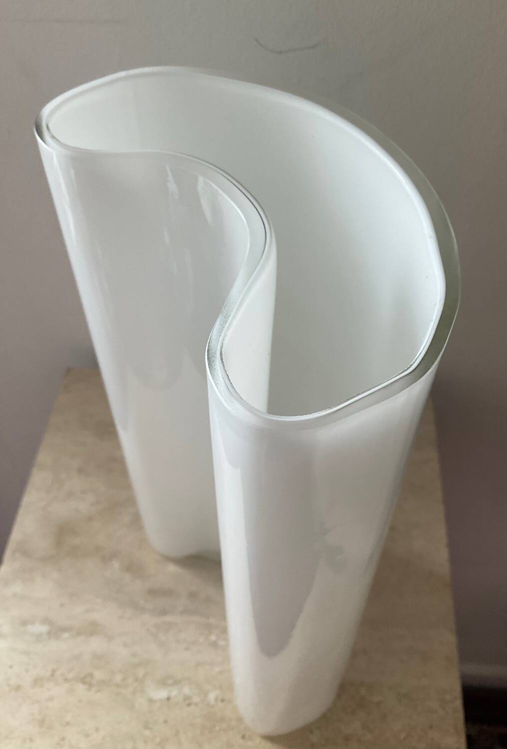 Vintage organic glass paste vase