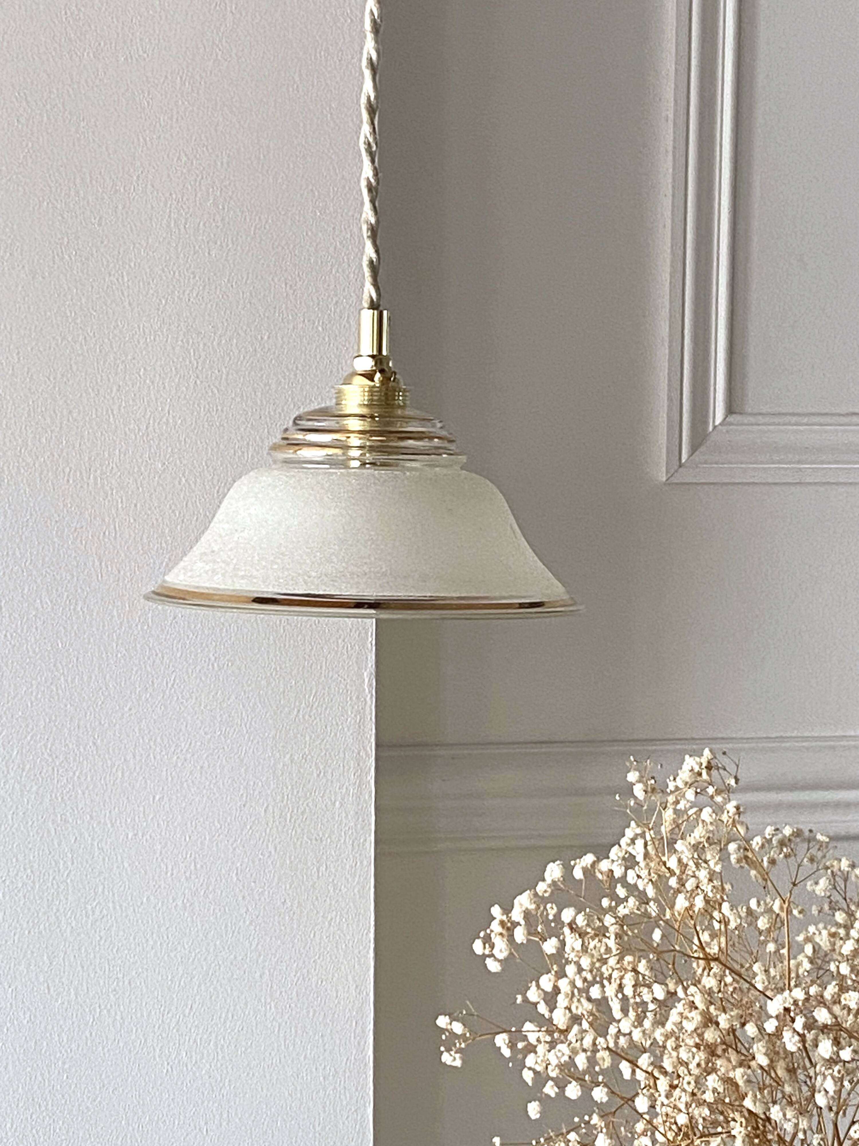 Art Deco granite pendant light