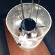 Glass and metal pendant lamp from the German space age by Glashütte Limburg, 1960s.