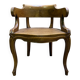 Fauteuil de bureau Louis Philippe en noyer et cannage