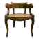 Fauteuil de bureau Louis Philippe en noyer et cannage