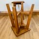 Set of 6 brutalist oak stools