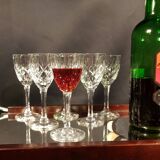 6 verres à porto en cristal