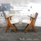 Chair completely renovated vintage (wood, fabric, trim).