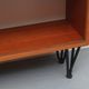 1960s book shelf in walnut, white back panel