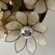 Vintage ceiling lamp in brass and mother-of-pearl 60s-70s