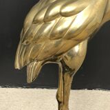 70s gilded brass wader console