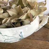 iron earth fruit bowl, old vegetable dish with poppies, Choisy le Roi