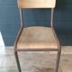 Lot of 2 vintage school chairs