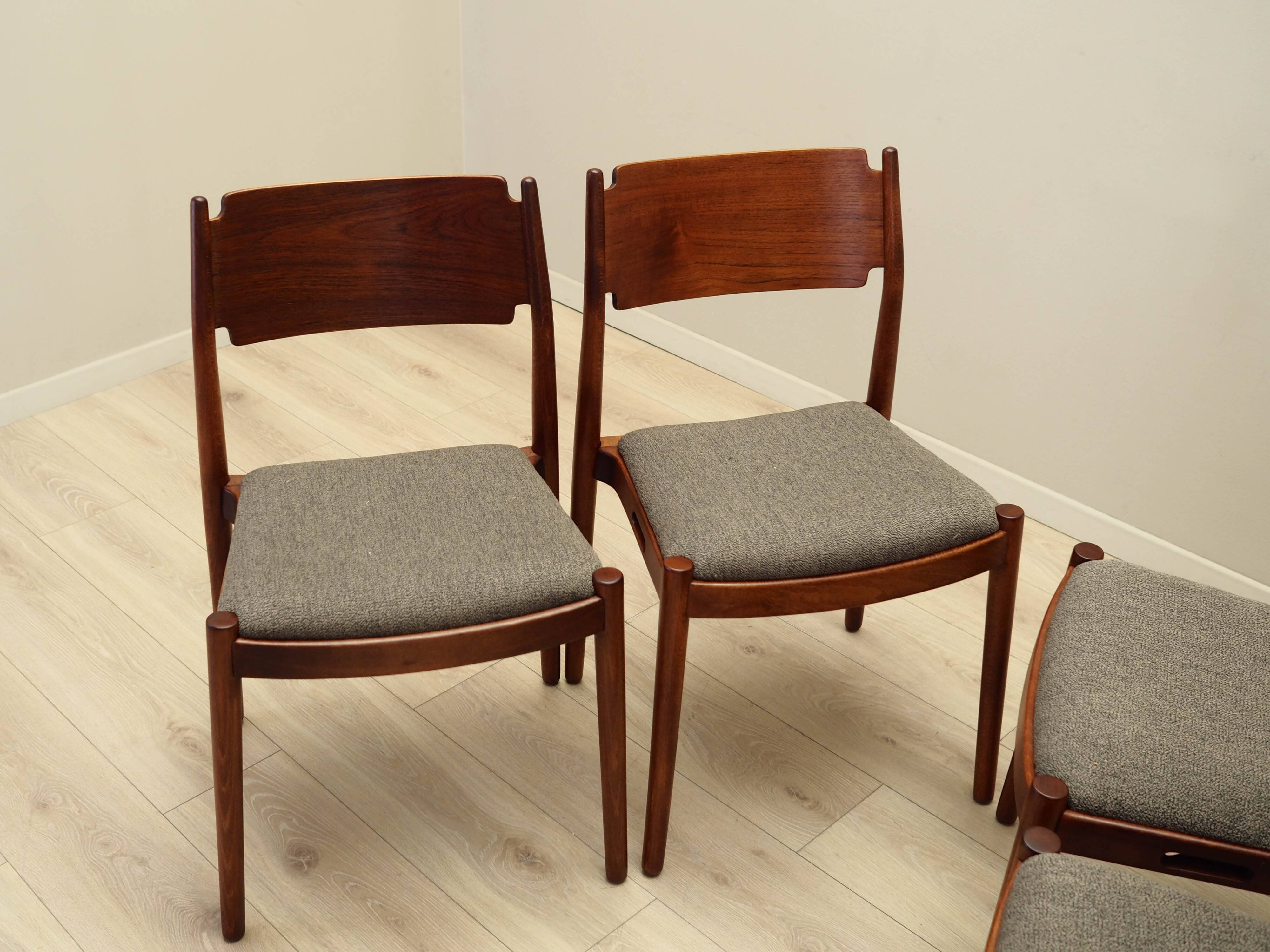 Set of four chairs, Danish design, 1970s, production: Denmark