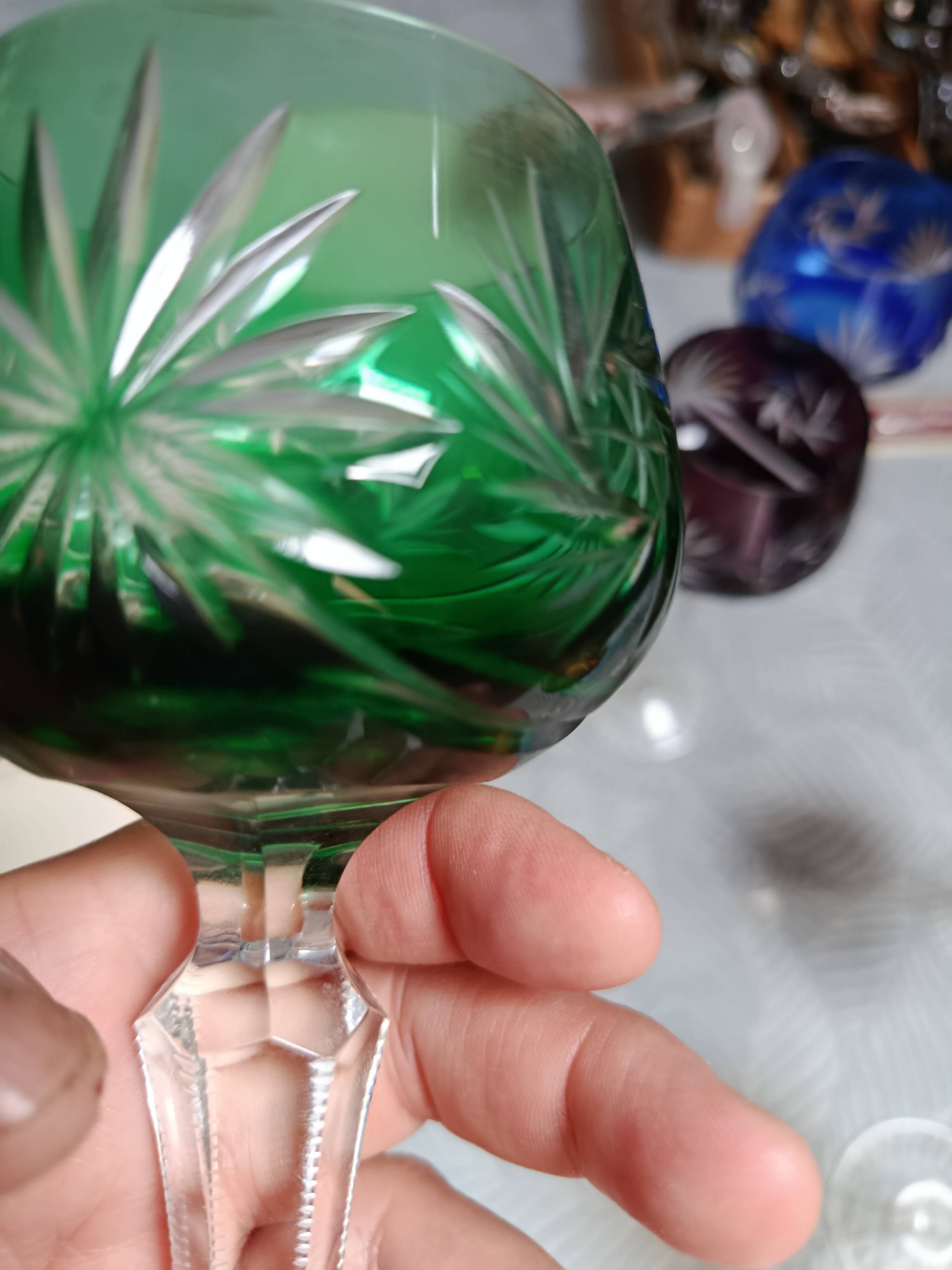 Verre en cristal type cristal de bohème