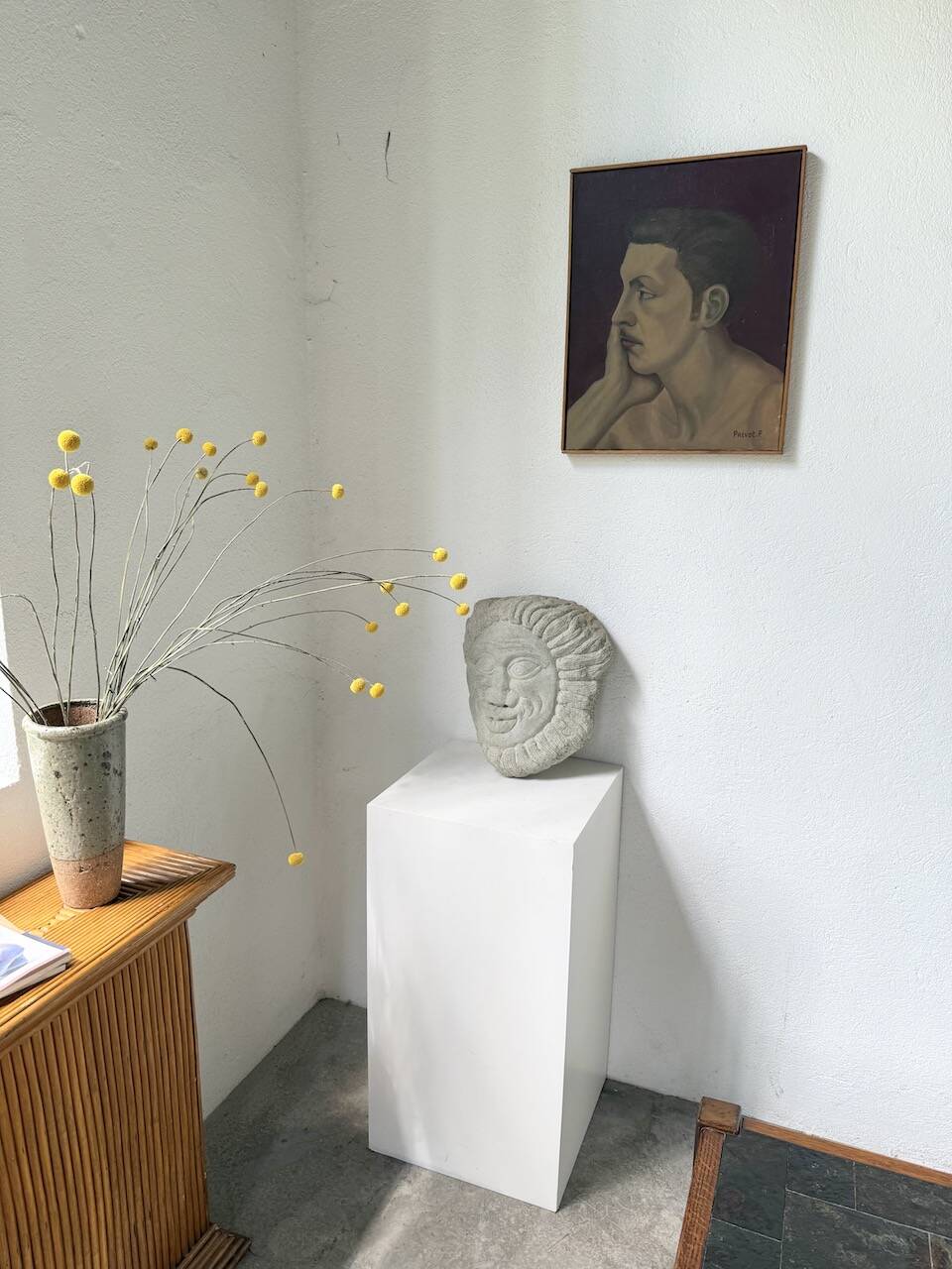 Stone sculpture 1950 face