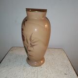 Art-Nouveau enamelled marble glass vase