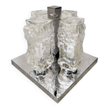 Vintage design Ice glass Flush Mount ceiling lamp 'Ice cubes'