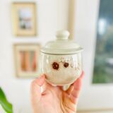 Vintage sandstone sugar bowl Sarreguemines France