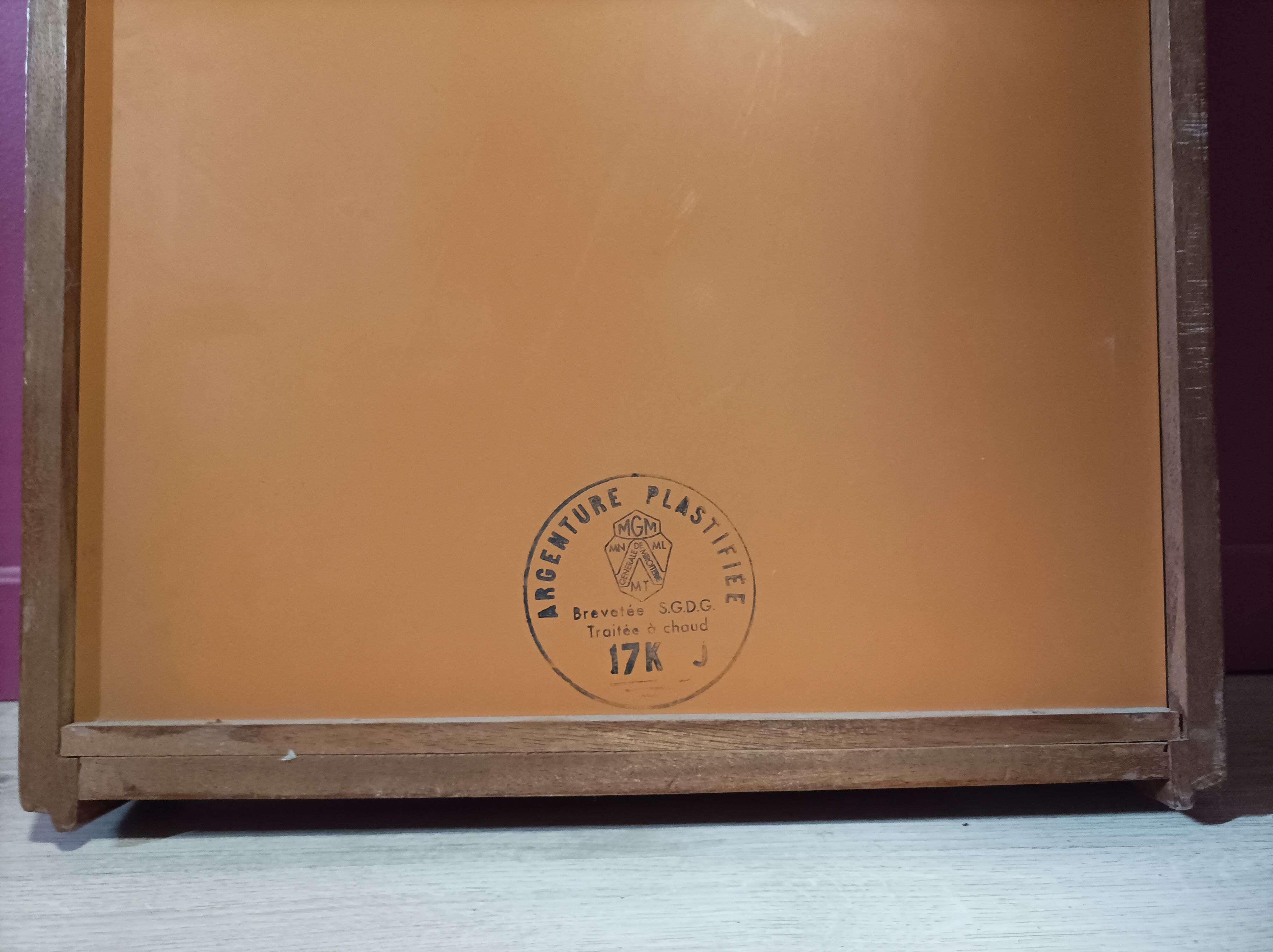 Scandinavian entrance mirror from the 60s 42x117cm