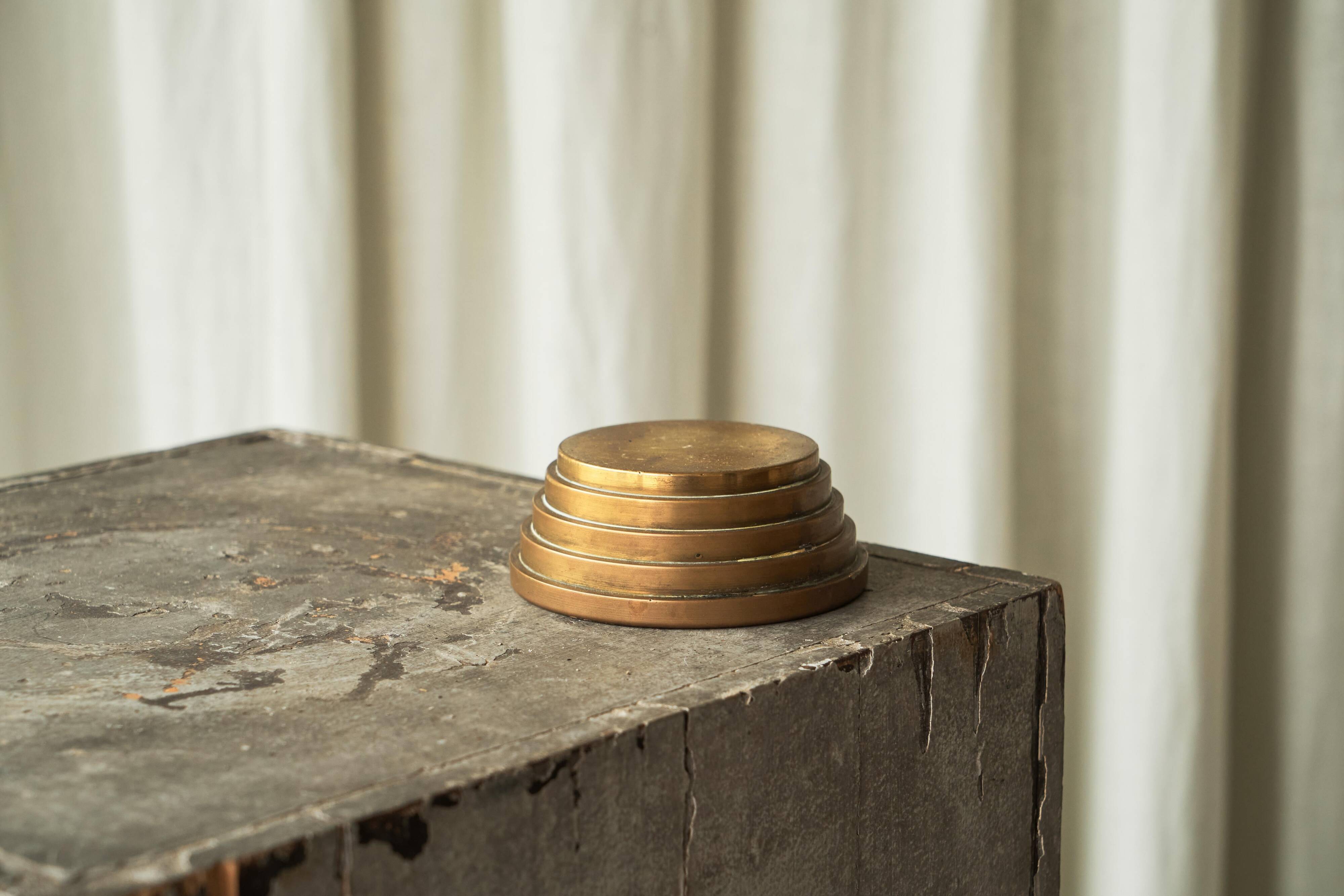 Patinated brass catchall Art Deco early 20th century