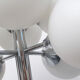 1970s floor lamp in chromed metal and opaline