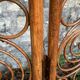 Vintage 1960s curved rattan screen