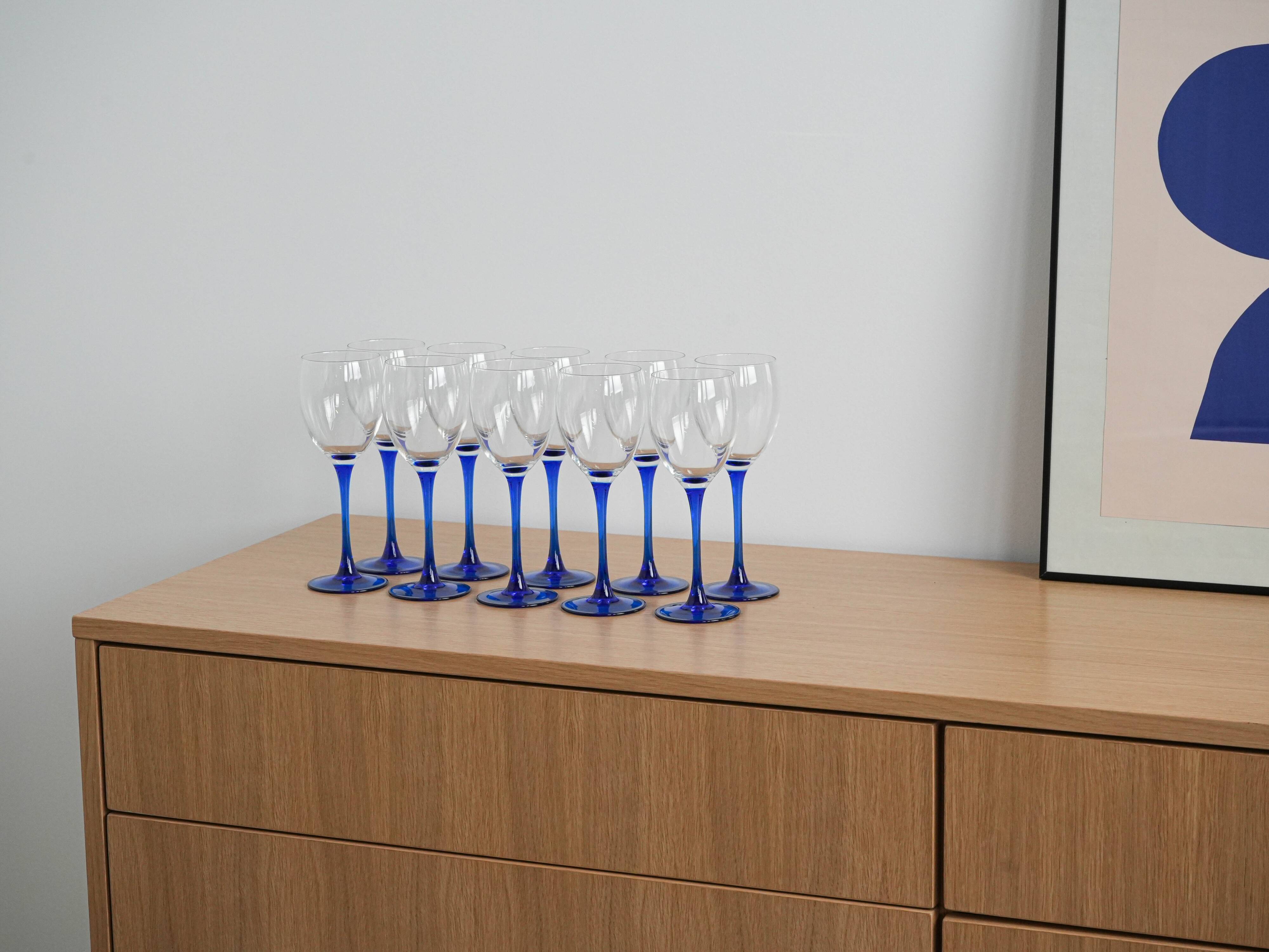 Set of wine glasses, Danish design, 1970s, manufactured in Denmark