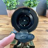 ERCO vintage lamp – smoked glass and chrome base – 1970s design