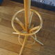 Curved wooden parrot coat rack