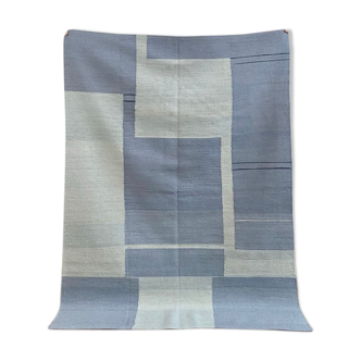 Modern blue kilim carpet