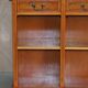 Vintage yew wood library/buffet with three drawers.