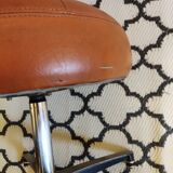 2 low brown stools