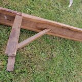Wooden farmhouse bench