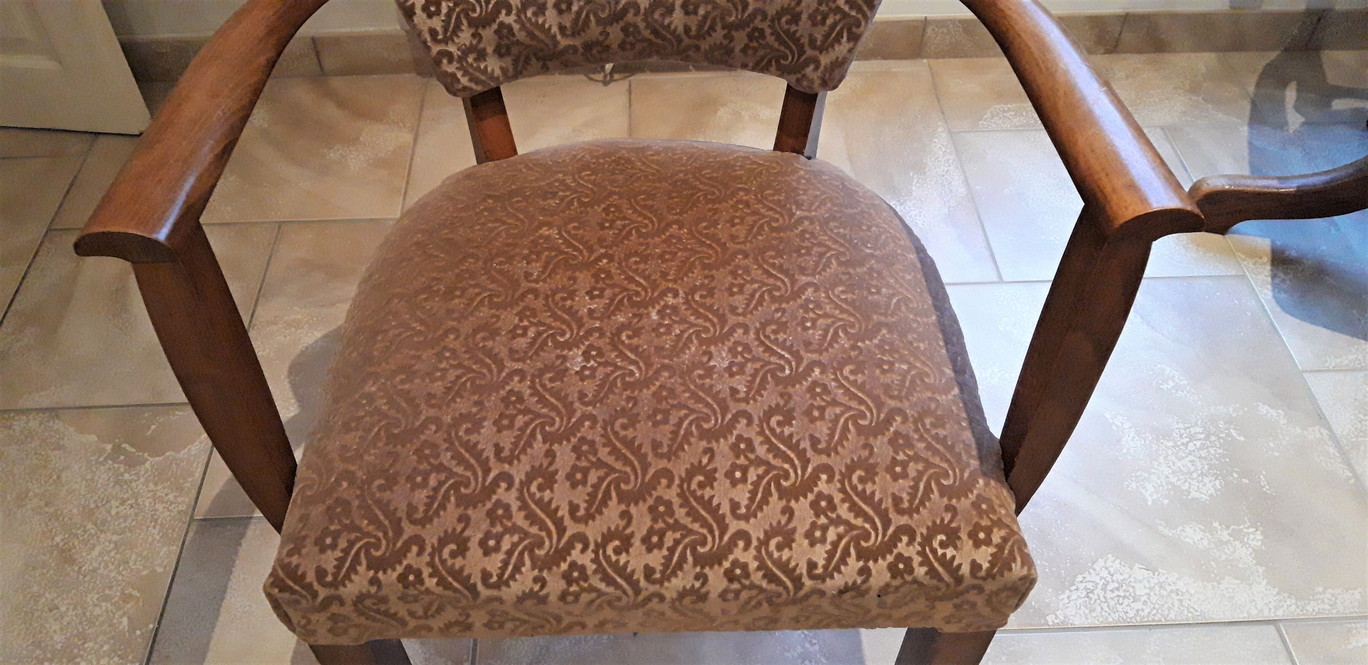 Fauteuil bridge velours