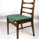 Chaise à manger verte vintage années 1970