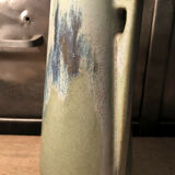 Flamed sandstone vase with 2 handles