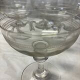 Set of 8 old champagne glasses