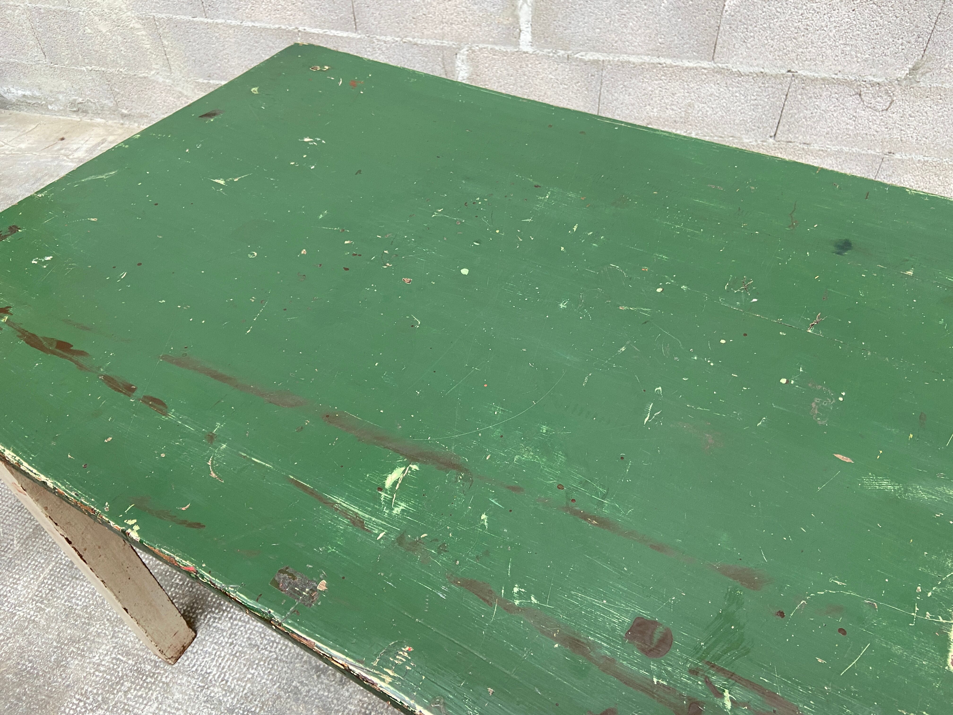 Table de ferme shabby chic vintage 1950