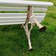 Banc de jardin avec pieds en fonte ancien