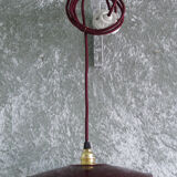 Industrial hanging lamp in enamelled sheet metal
