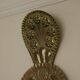 X-large mid-century Swedish brass Baroque sconce with double arm design