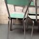 Table formica et ses 4 chaises vert menthe