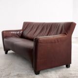 Oxblood leather sofa DeSede DS-72b
