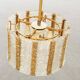 Ceiling light by Carl Fagerlund for Orrefors in brass and cast glass, Sweden 1960.