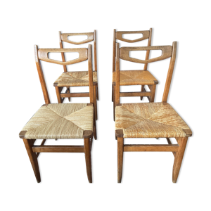 Lot de 4 chaises de Guillerme et