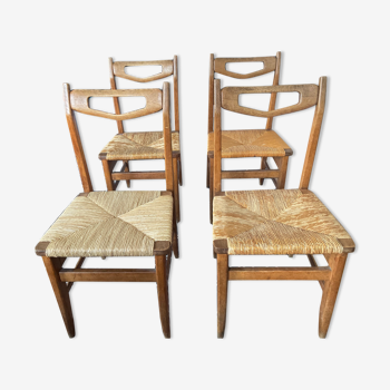 4 chairs by Guillerme and Chambron