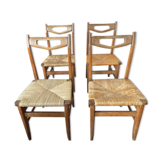 Lot de 4 chaises de Guillerme et Chambron