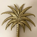 Hollywood Regency wall lamp in palm shape, in gold alloy brass type, from the 60s 70s.