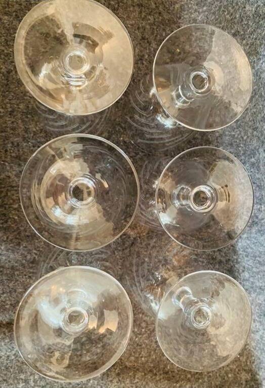 6 crystal glass glasses from the 1970s