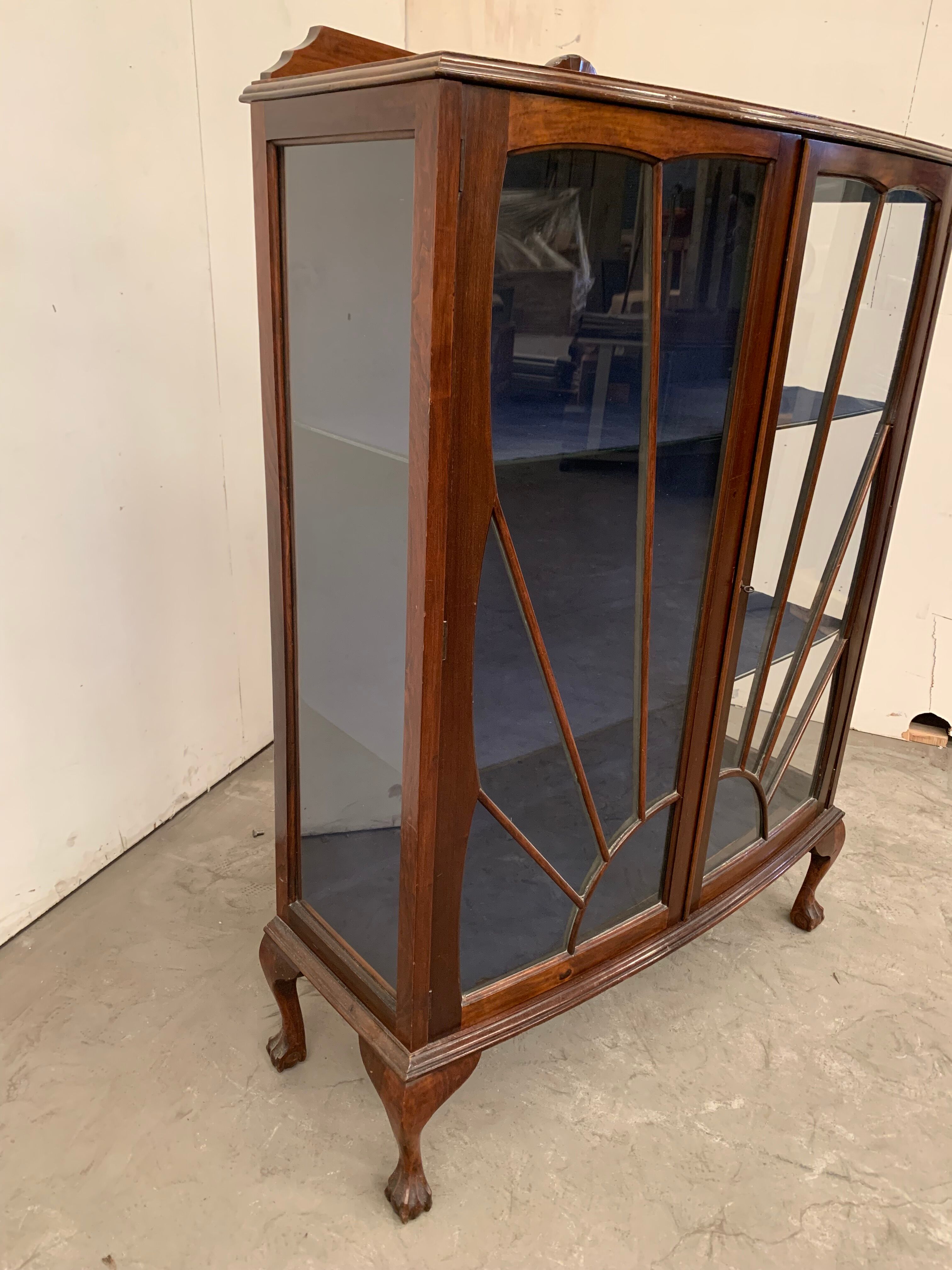 English showcase Georgian style two doors XXcentury