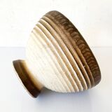 Vintage brown & beige ceramic flower pot / planter